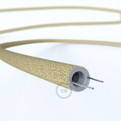 Creative-Tube, diametro 16 mm, rivestito in tessuto RN06 Juta, canalina passacavi modellabile