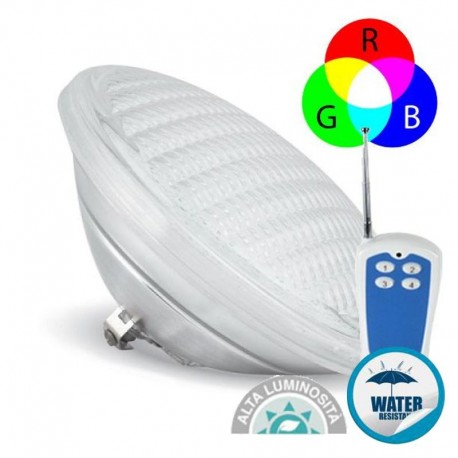 V-TAC VT-1268 LAMPADA LED RGB DA PISCINA PAR56 8W IP68 12V CON TELECOMANDO - SKU 7558