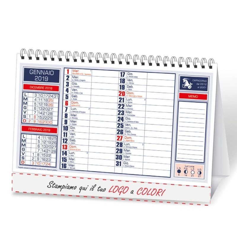 100 Calendari Personalizzabili da Tavolo